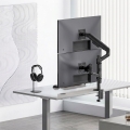 ERGO OFFICE UCHWYT / WIESZAK NA 2 MONITORY, SPRĘŻYNA GAZOWA, 17"-32", 1-10KG, CZARNY MAT, ER-692 B