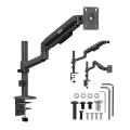 ERGO OFFICE UCHWYT / WIESZAK NA MONITOR, 17"-32", 1-10KG, CZARNY MAT, MAX. VESA 100X100 ER-691 B