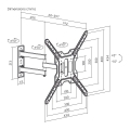 MACLEAN UCHWYT NA TELEWIZOR, MAX. 23–65", MAX. WAGA 30 KG, UNIWERSALNY, MAX. VESA 400X400 MC-759 N