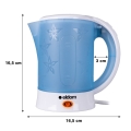 ELDOM CZAJNIK TURYSTYCZNY C190 LINO 0,6 L 550W NIEBIESKI + DWA KUBKI, DWIE ŁYŻECZKI