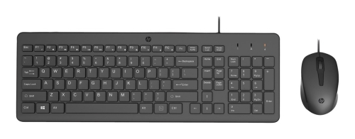 Zestaw klawiatura + mysz HP 150 Wired Mouse and Keyboard przewodowe czarne Niemiecki układ klawiszy 240J7AA#ABD