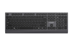 GEMBIRD KLAWIATURA SLIM PRZEWODOWA MULTIMEDIALNA CZARNA, USB-C, UKŁAD US