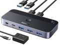 Ugreen Przełącznik switch USB 3.0  CM662, 2X4 out (czarny)