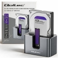 QOLTEC STACJA DOKUJĄCA HDD SSD | SATA | M.2 NVME | KLONOWANIE | USB-C | 10GB/S