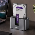 QOLTEC STACJA DOKUJĄCA HDD SSD | SATA | M.2 NVME | KLONOWANIE | USB-C | 10GB/S