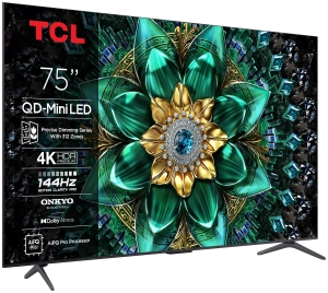 Telewizor TCL 75Q6C QD Mini LED 75" 4K Ultra HD Google TV Dolby Atmos DVB-T2 Metaliczny