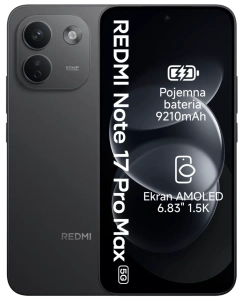 Xiaomi Redmi Note 17 PRO MAX 5G 8/256GB Black 6,83" 120Hz 9210mAh IP68